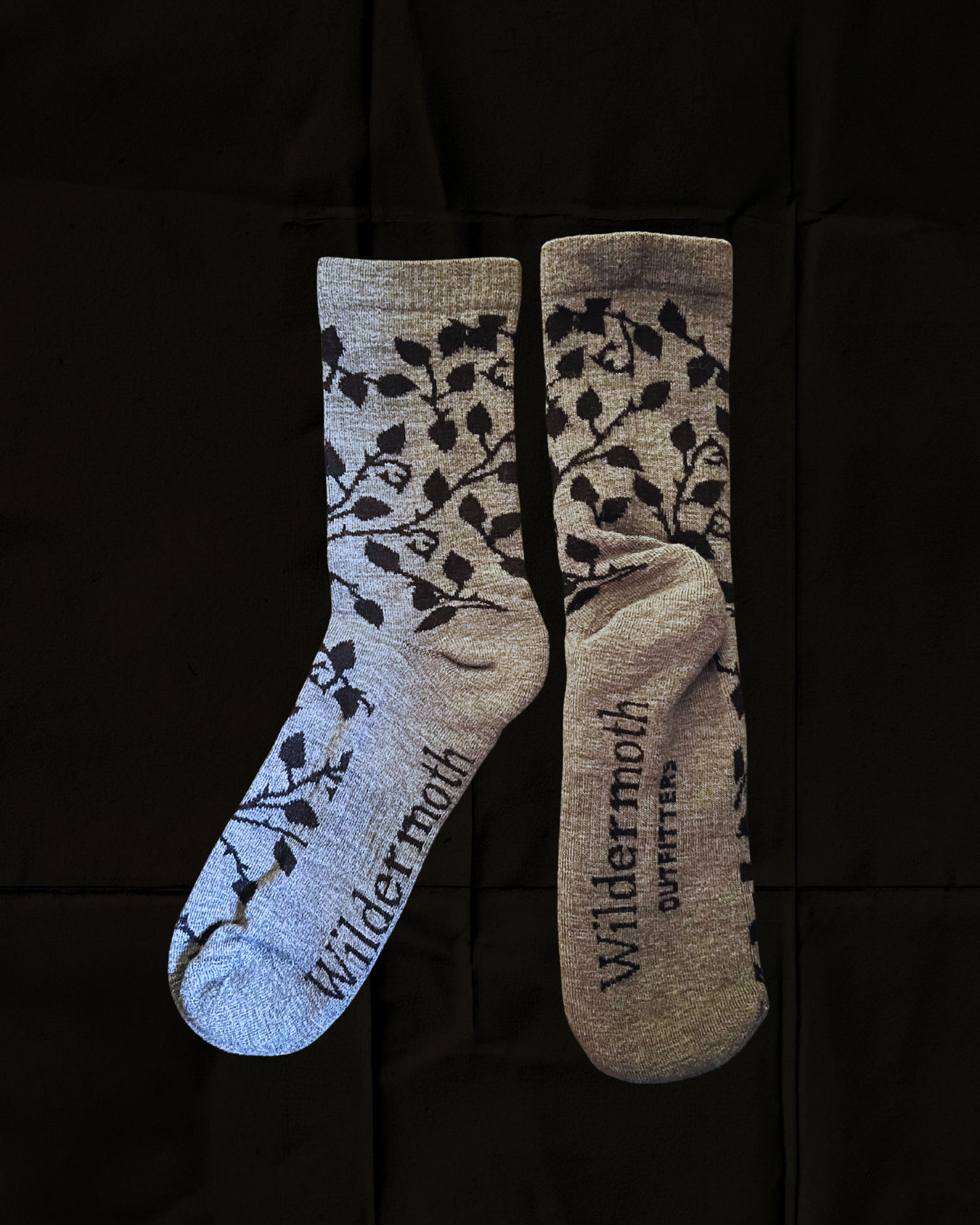 Black Bramble Merino Wool Hiking Sock